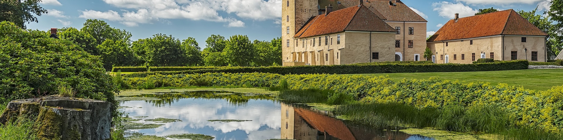 Image of Tosterup medieval castle in Skane, Sweden.