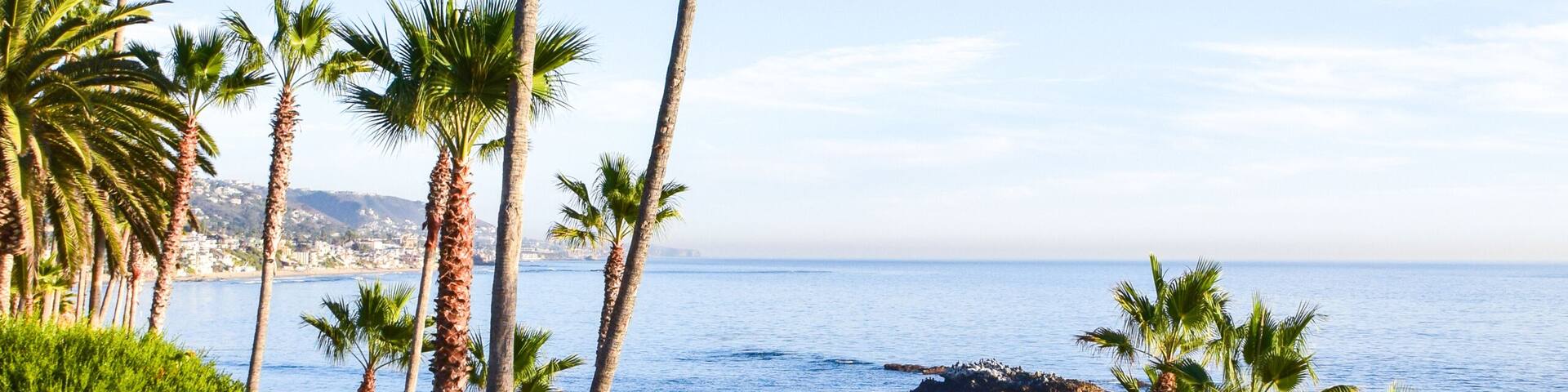 View from Heisler Park, Laguna Beach in Orange County, Southern California