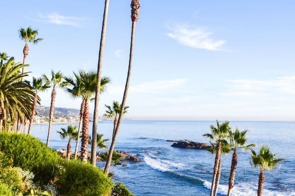 View from Heisler Park, Laguna Beach in Orange County, Southern California