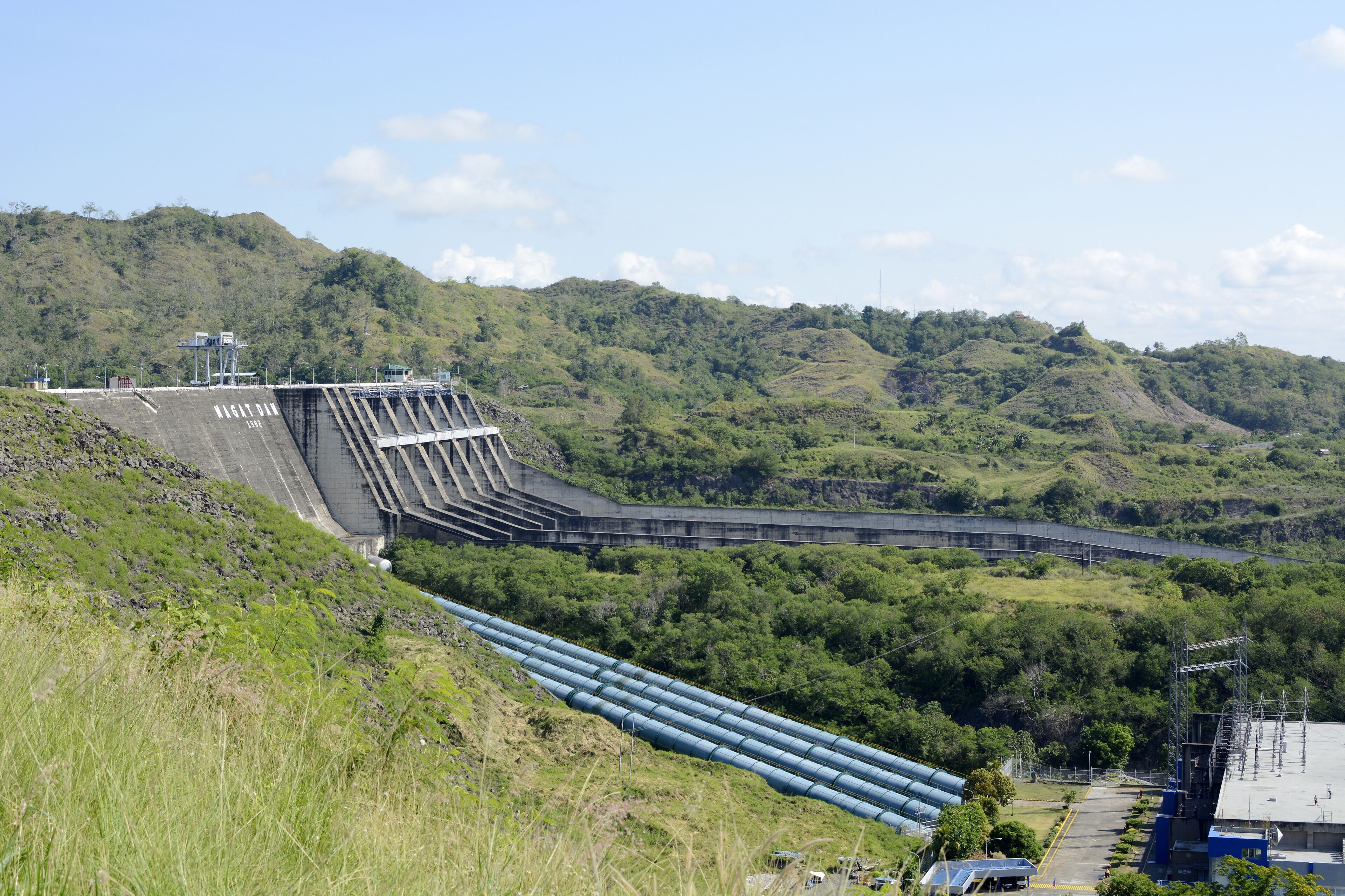 spillway of a hydro electric dam in mountainous Ifugao
