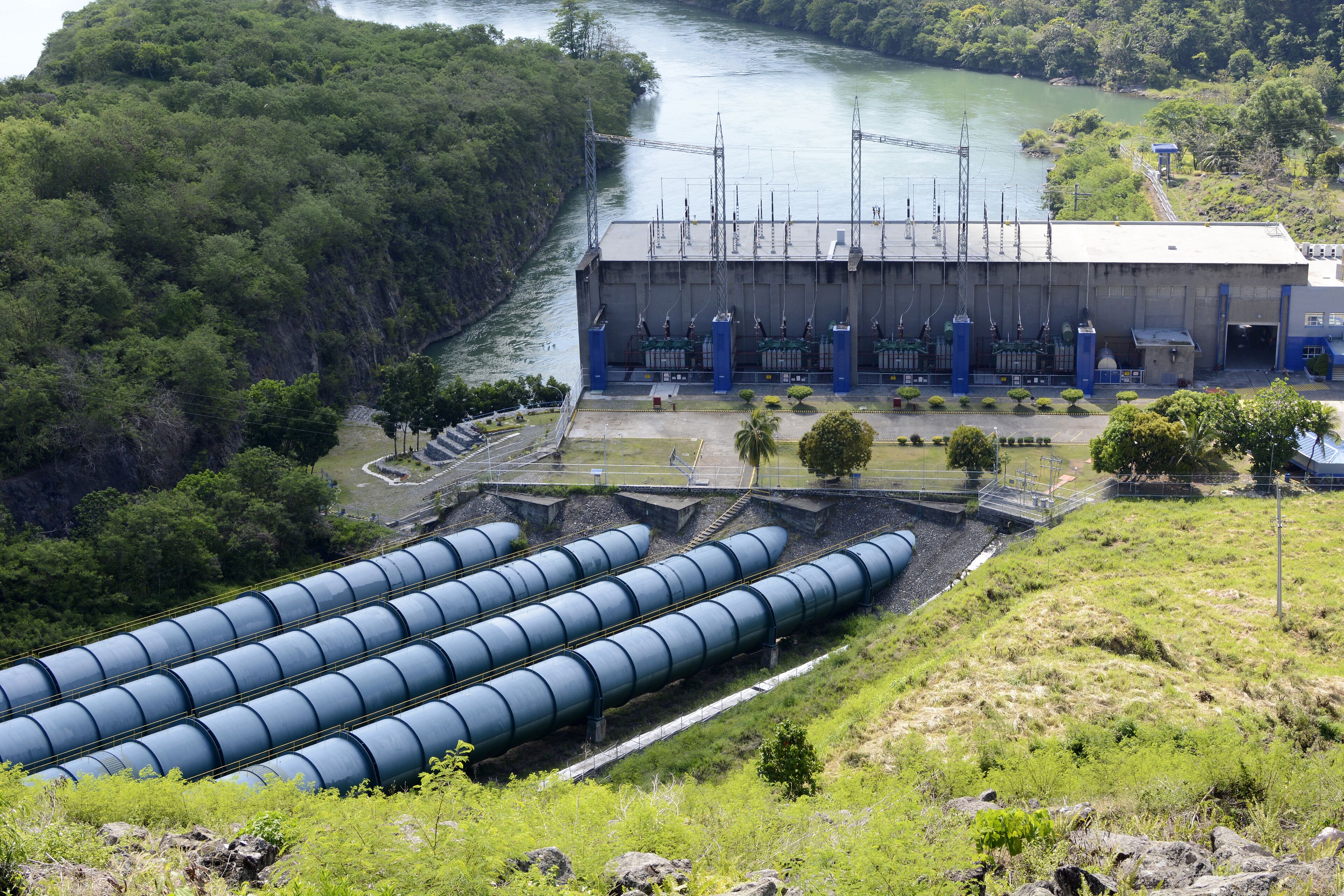 Powerhouse of a hydro electric dam in mountainous Ifugao