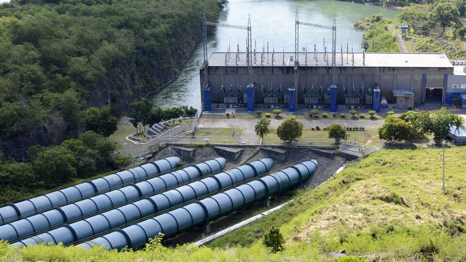 Powerhouse of a hydro electric dam in mountainous Ifugao
