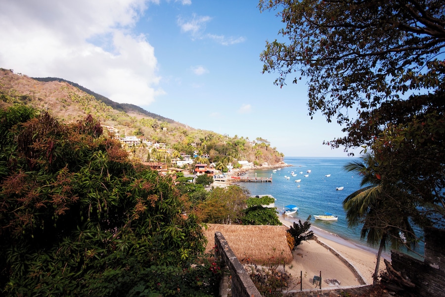 "The small fishing village of Pizota (Yelapa) on the Bay of Banderas, near Puerto Vallarta, Mexico.  This small village is only accessible by boat.All images in this series..."