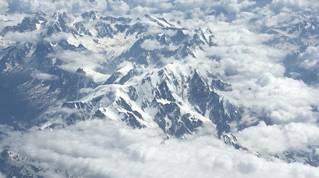 From my flight window overlooking the Alps. How lucky was that?