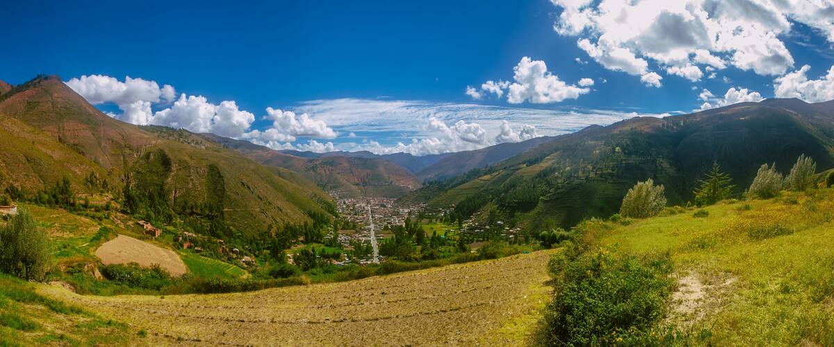 Vista panoraminca de la ciudad de Tarma, Región Junín, Peru