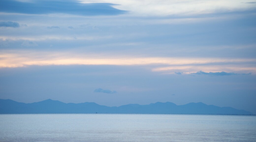 Trat which includes general coastal views, landscape views and mist or fog