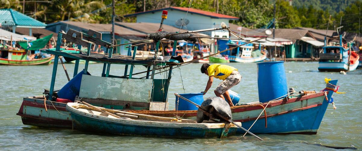 Trat Province featuring boating, a bay or harbor and tropical scenes