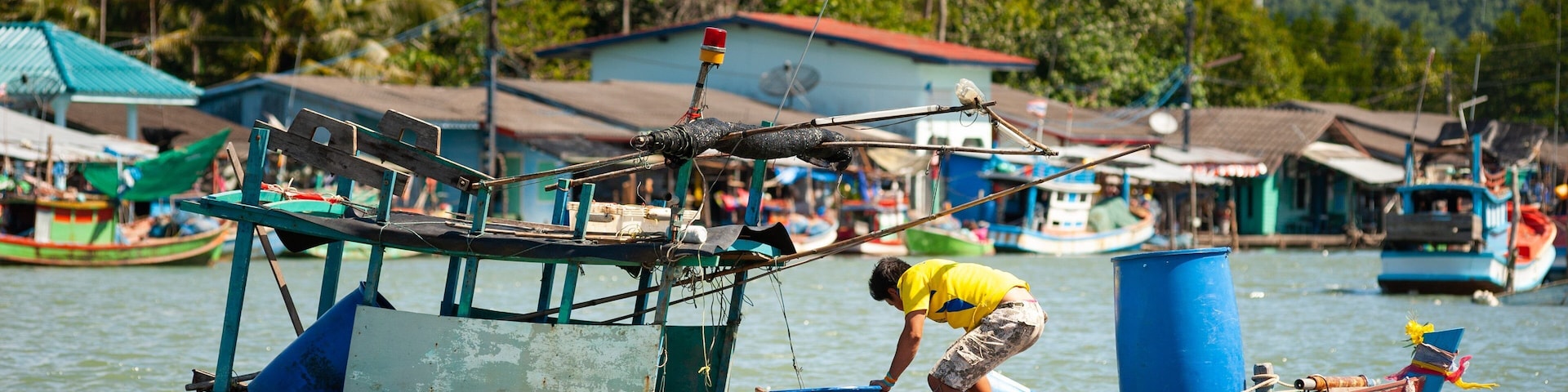 Trat Province featuring boating, a bay or harbor and tropical scenes