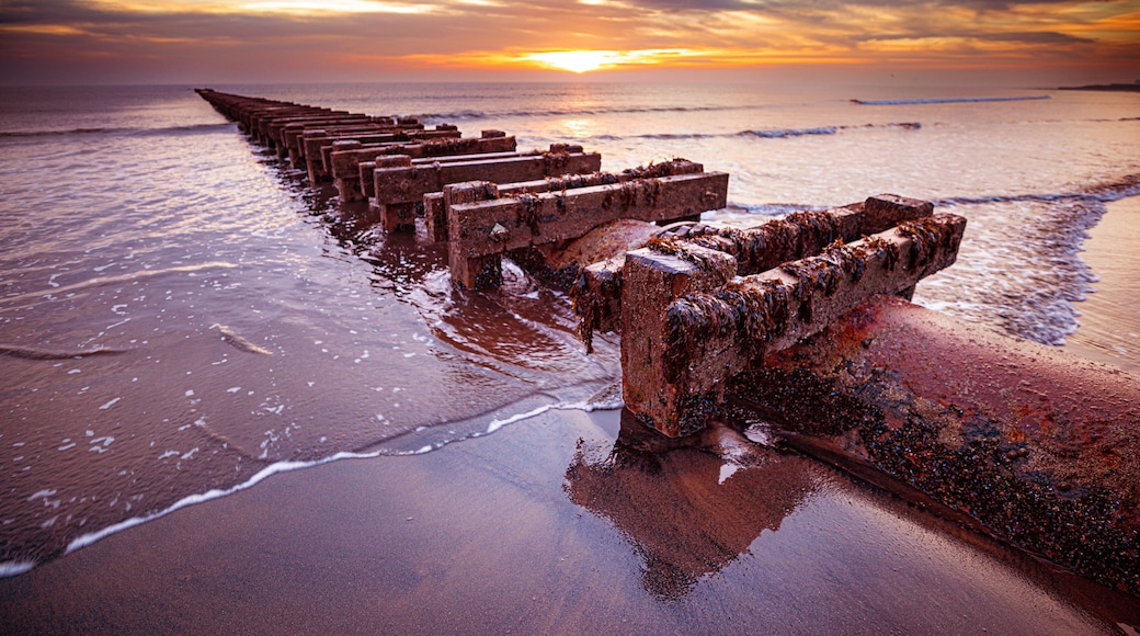Seaton Carew beach, Hartlepool, North east England, UK