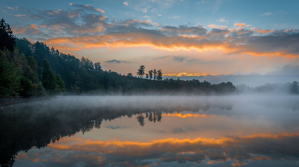 Beautiful sunrise reflection