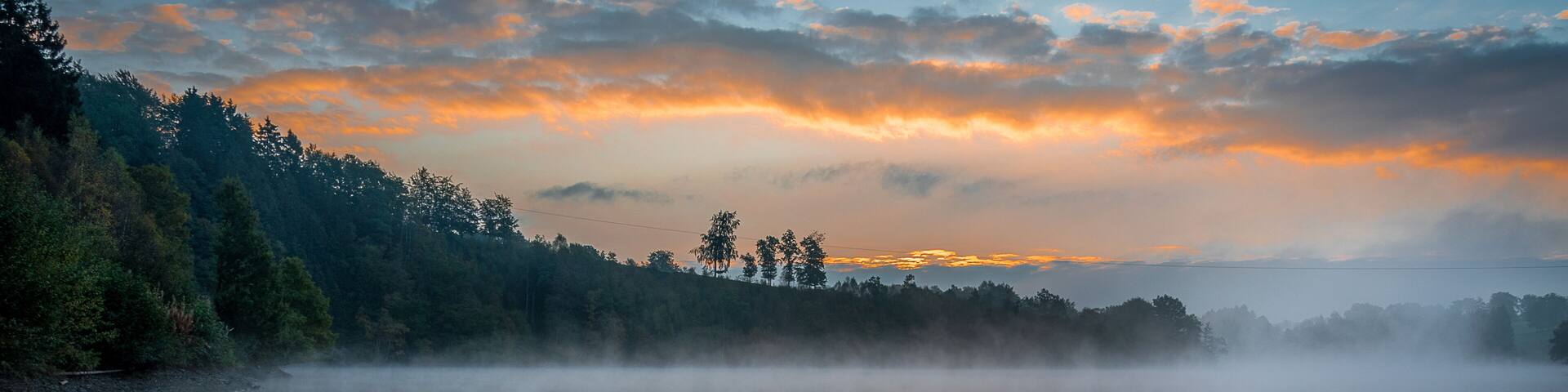 Beautiful sunrise reflection