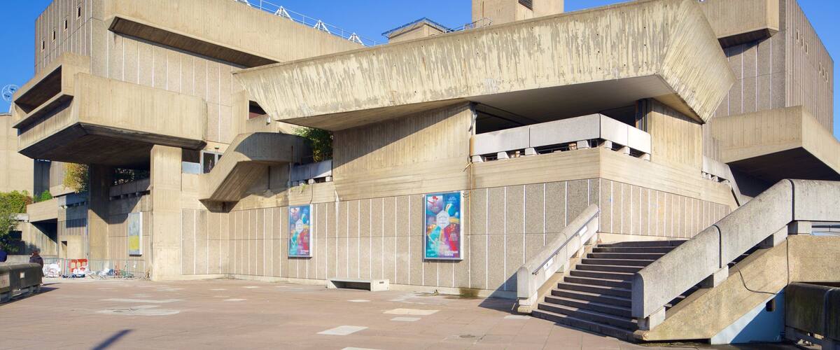 Southbank Centre which includes modern architecture and theater scenes