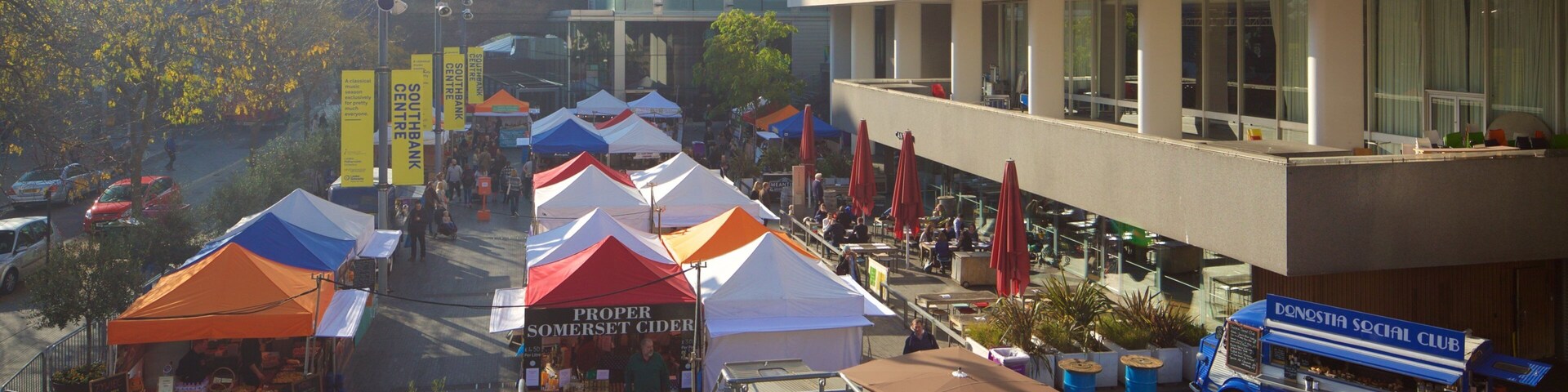 Southbank Centre featuring a square or plaza, theater scenes and markets