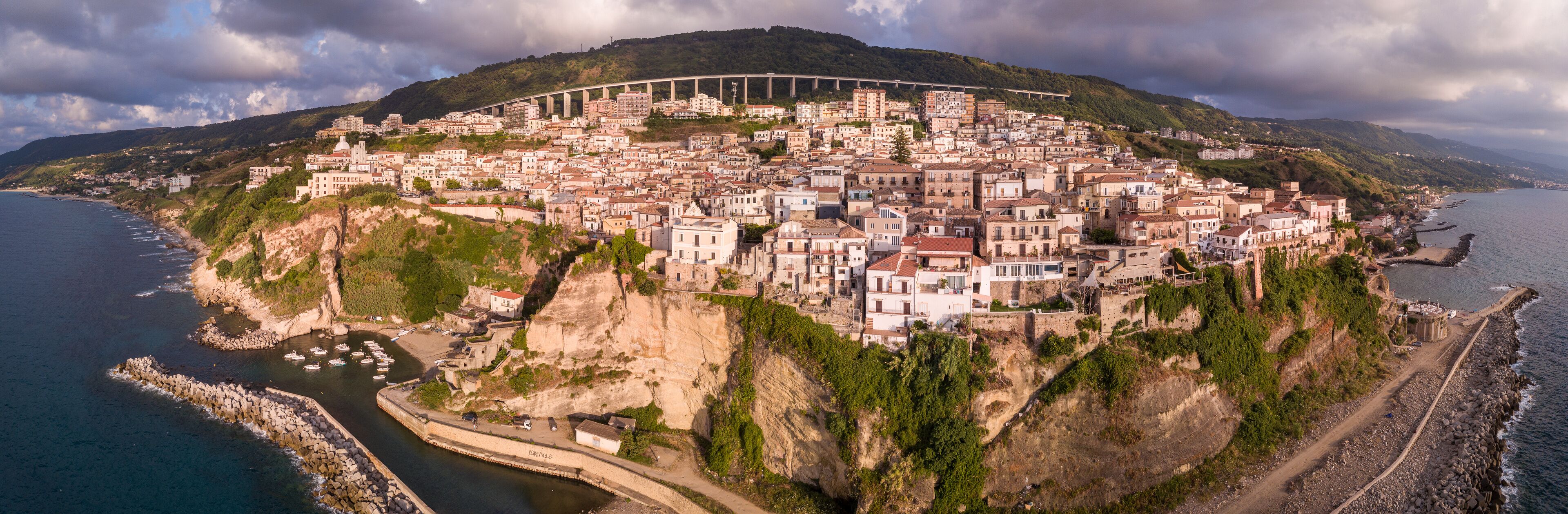 Aerial view of Pizzo Calabro, Vibo Valentia, Calabria, Italy