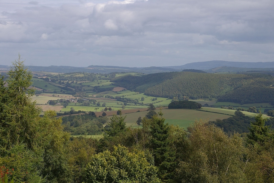 View from Bury Ditches hill fort.