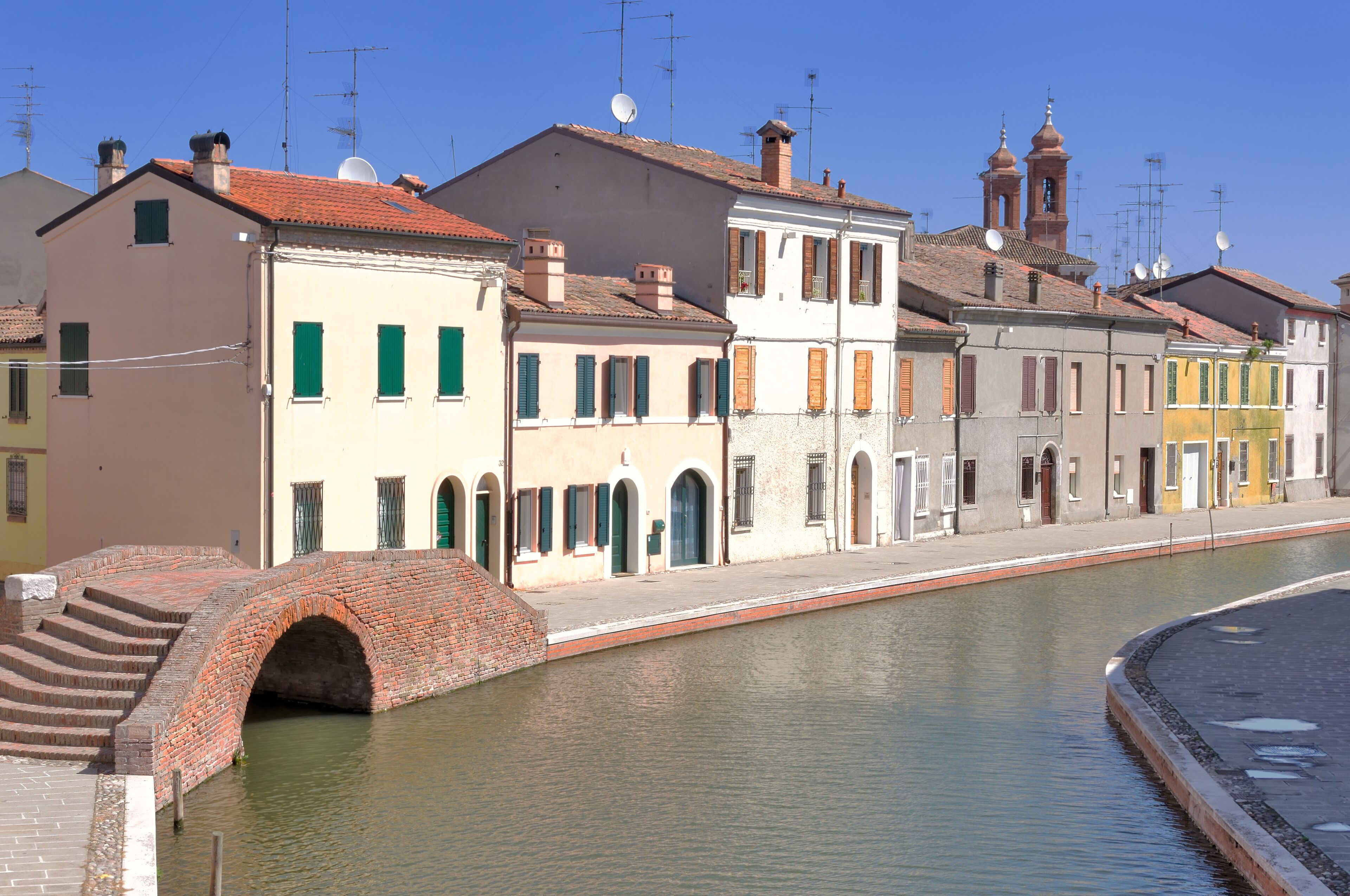 View of Comacchio, Ferrara, Emilia Romagna, Italy