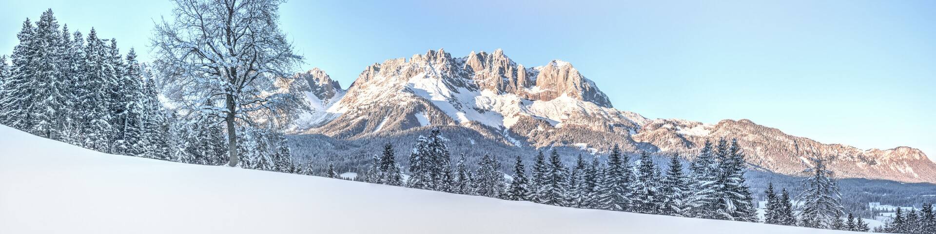 der Wilde Kaiser in den letzten Sonnenstrahlen