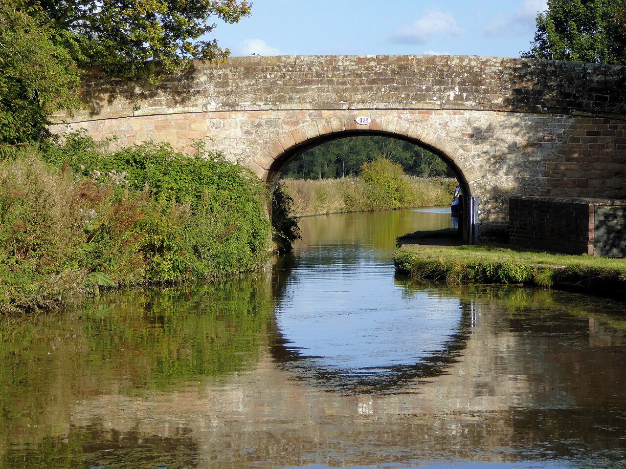 Photograph of Bridge No. 48 (Park Heath Bridge) over the Shropshire Union Canal, Shropshire, England
