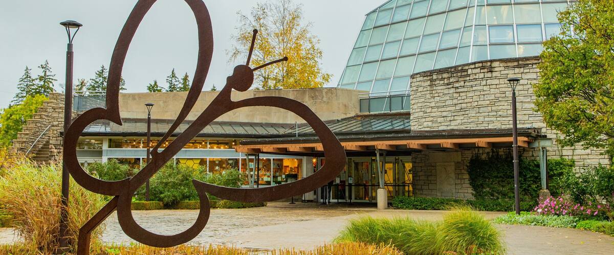 Butterfly Conservatory which includes outdoor art