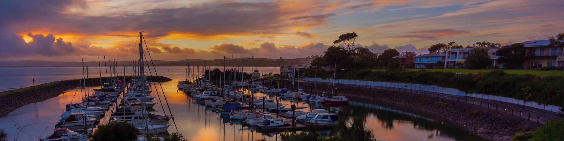A great sunrise at Newhaven Marina taken in September. This is a great spot to watch the sun rise over Westernport Bay and the marina.
