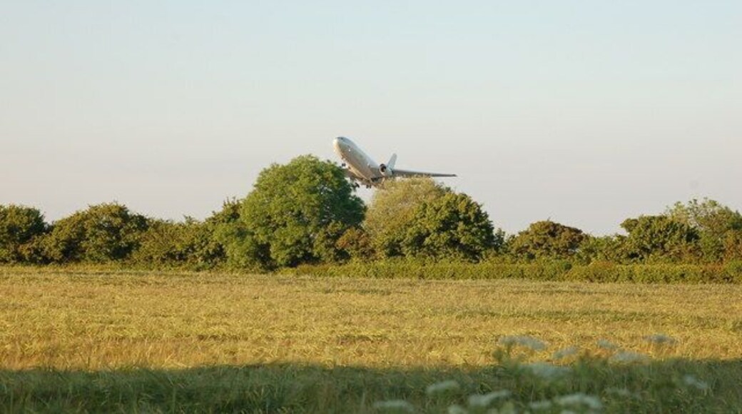 Takeoff. A Lockheed D.C.10 Departs From R.A.F.Brize Norton,Oxfordshire.This Aircraft Belongs to OMNI AIR INTERNATIONAL.