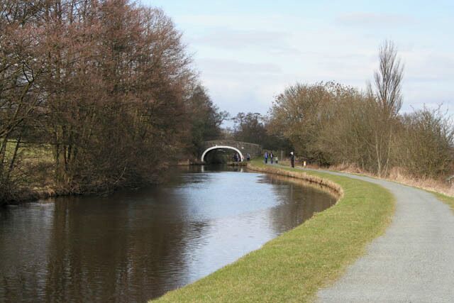 View of Daubers Bridge. Bridge 147 on the Leeds and Liverpool Canal. This is the highest section of the canal at 487 feet above sea level running between 775732 to the north and 716692 to the south, a distance of 6 lock free miles.