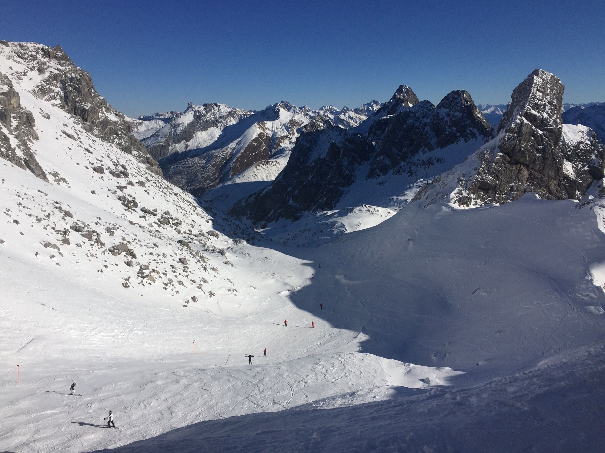 This is the cradle of skiing. The Arlberg Region with hundreds of slopes, nice people, big party and a good quality of snow.
