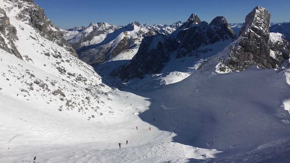 This is the cradle of skiing. The Arlberg Region with hundreds of slopes, nice people, big party and a good quality of snow.