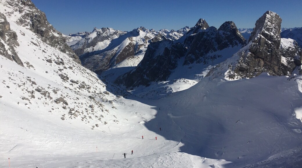 This is the cradle of skiing. The Arlberg Region with hundreds of slopes, nice people, big party and a good quality of snow.