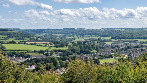 Panoramic view of the market town of Dursley in Gloucestershire, England, United Kingdom