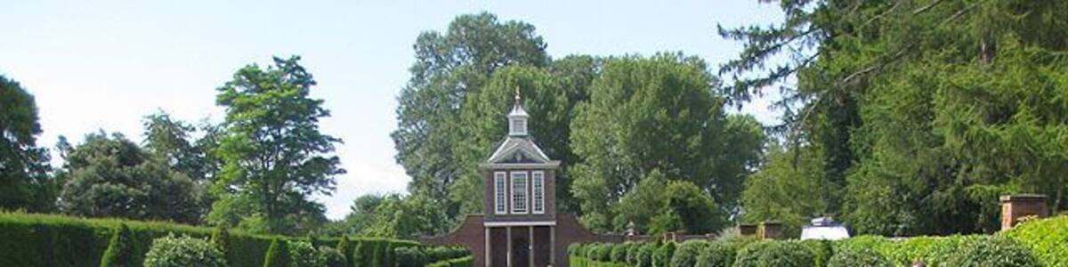 Canal, Westbury Court Garden Dutch Water Garden, restored by the National Trust. Note the photographer lurking in the yew hedge.
