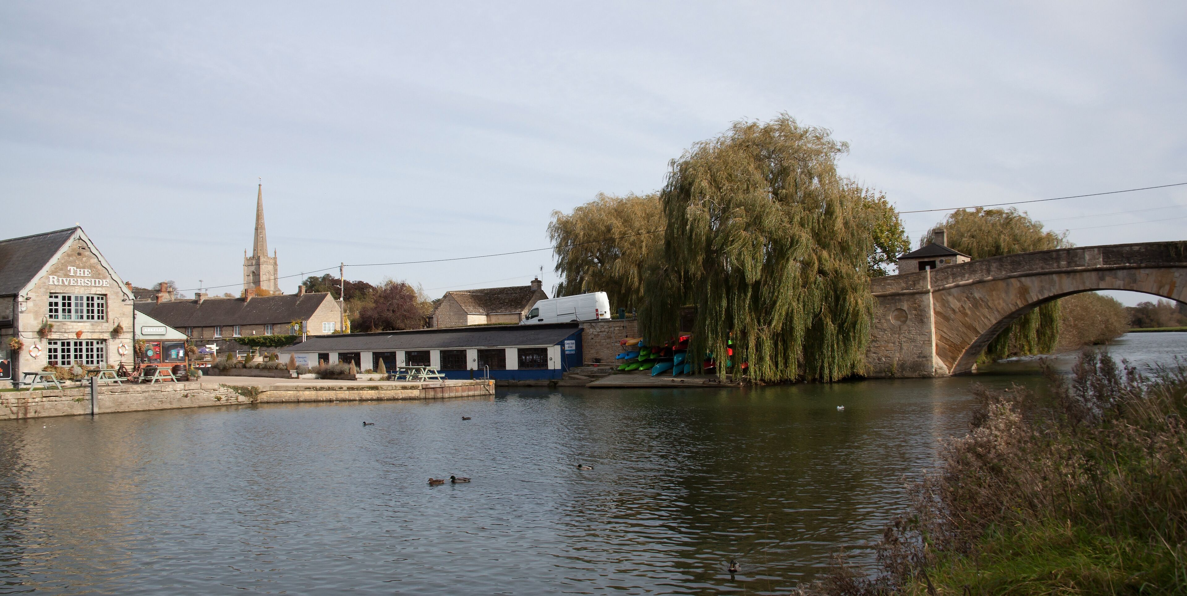 Scenic views of The River Thames at Lechlade, Gloucestershire in the United Kingdom