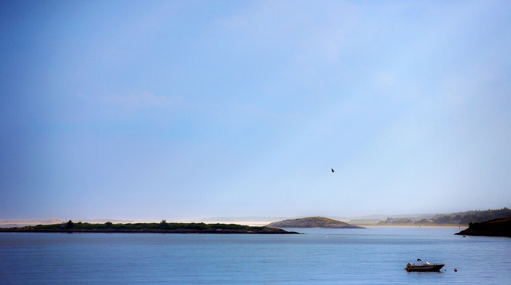 View of Sagadahoc Bay in Georgetown Maine with big skies and beautiful seas.