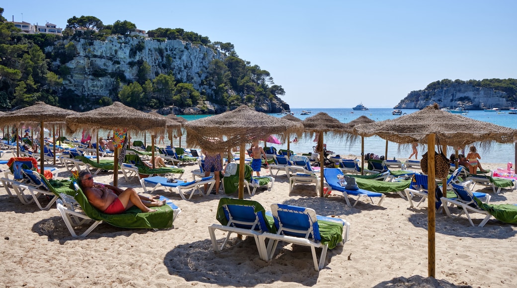 Menorca, Spain: Afternoon in Son Bou beach on a cold sunny day, Menorca, Spain