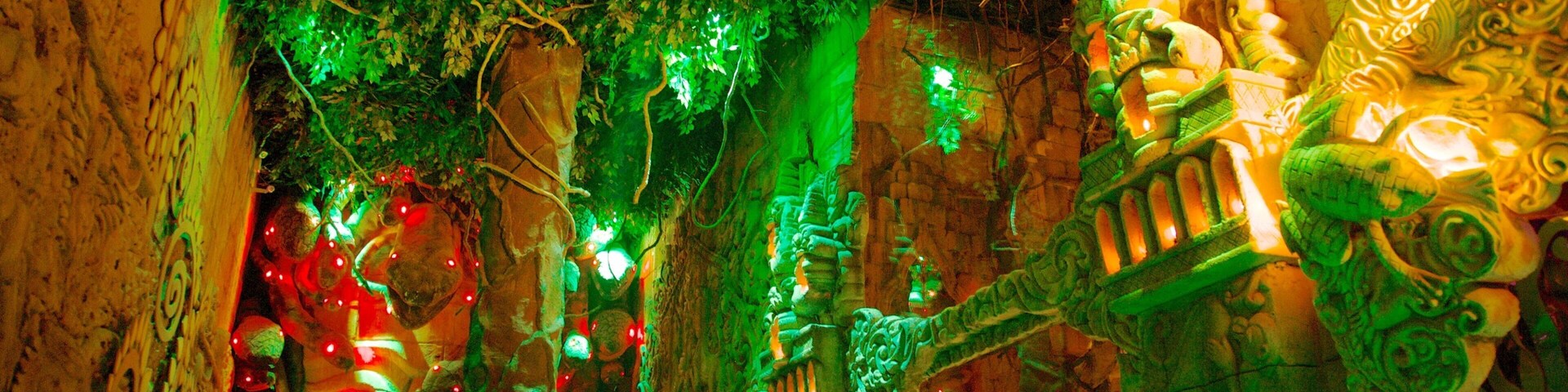 Phuket Fantasea which includes interior views, night scenes and rides