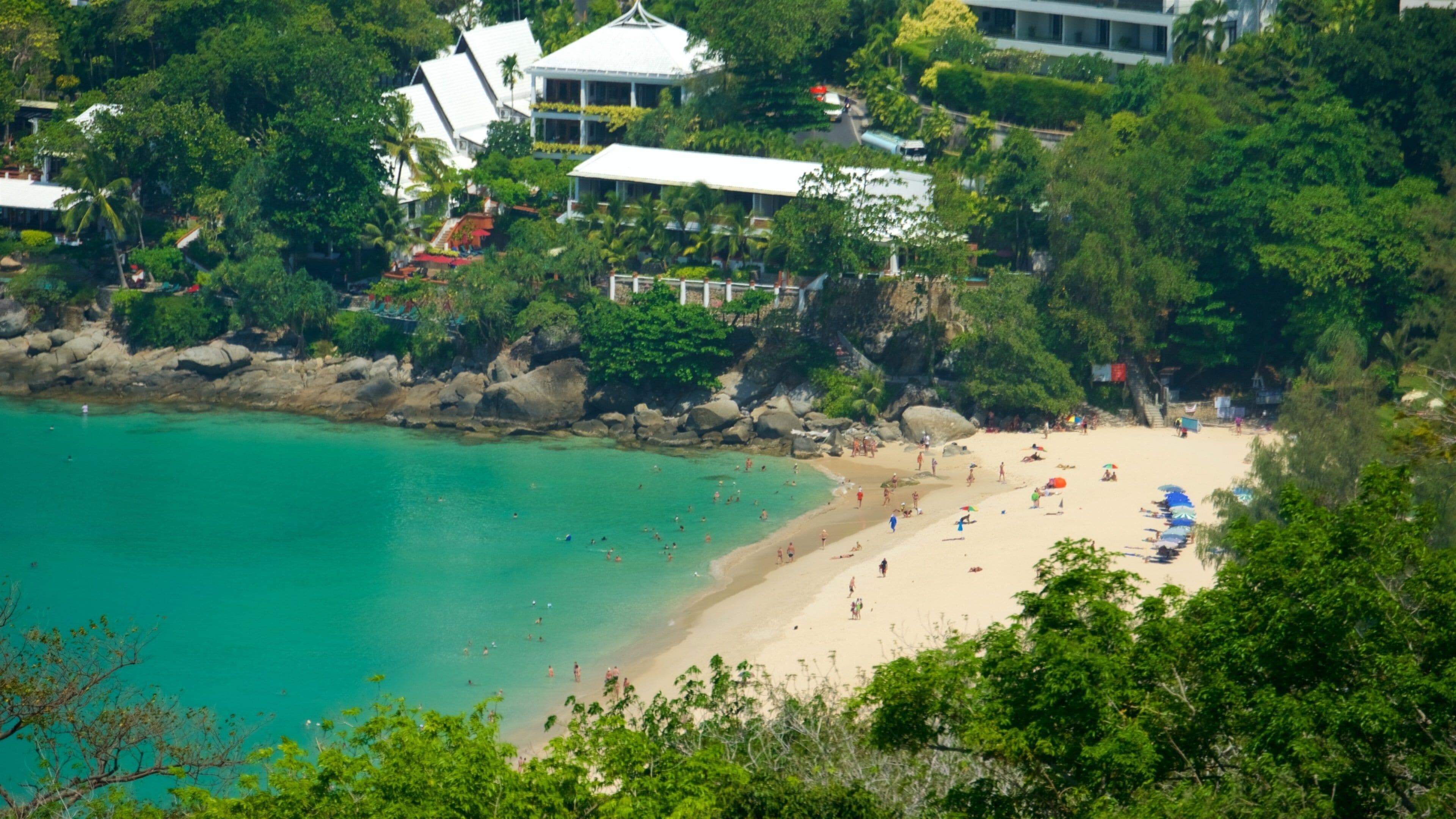 Karon View Point featuring landscape views, general coastal views and a coastal town