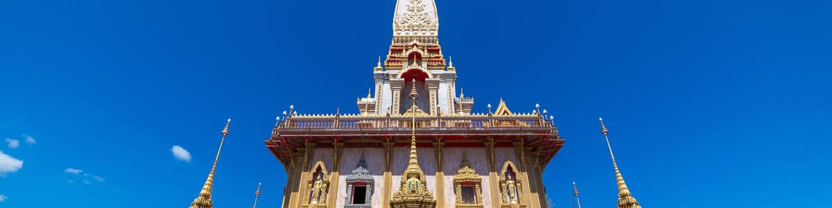 The Wat Chalong Buddhist temple in Chalong, Phuket, Thailand