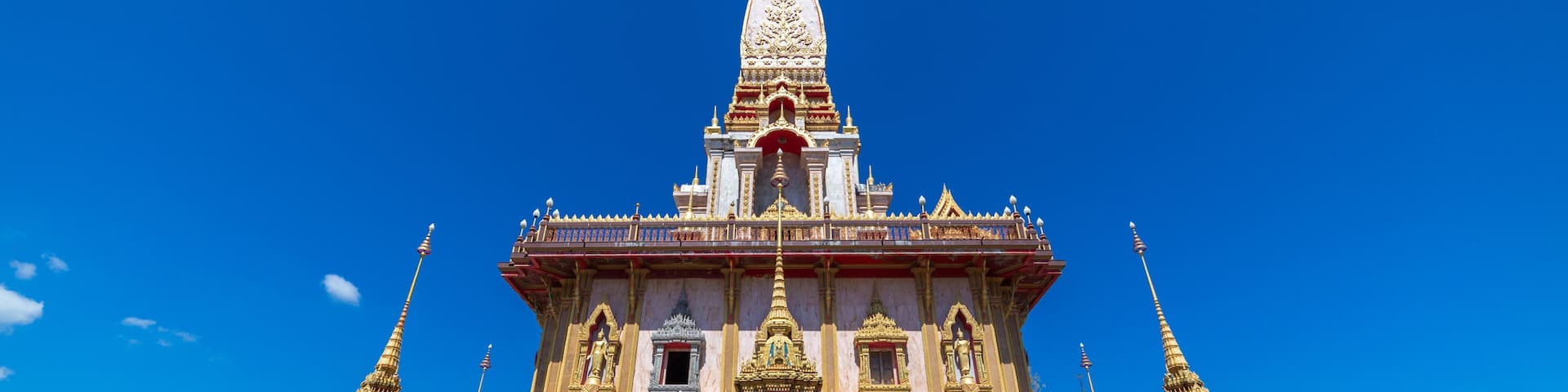 The Wat Chalong Buddhist temple in Chalong, Phuket, Thailand