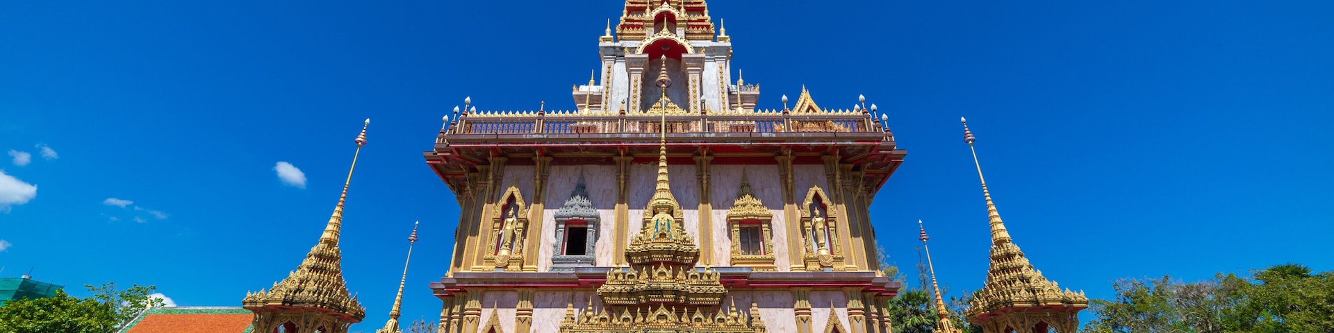The Wat Chalong Buddhist temple in Chalong, Phuket, Thailand