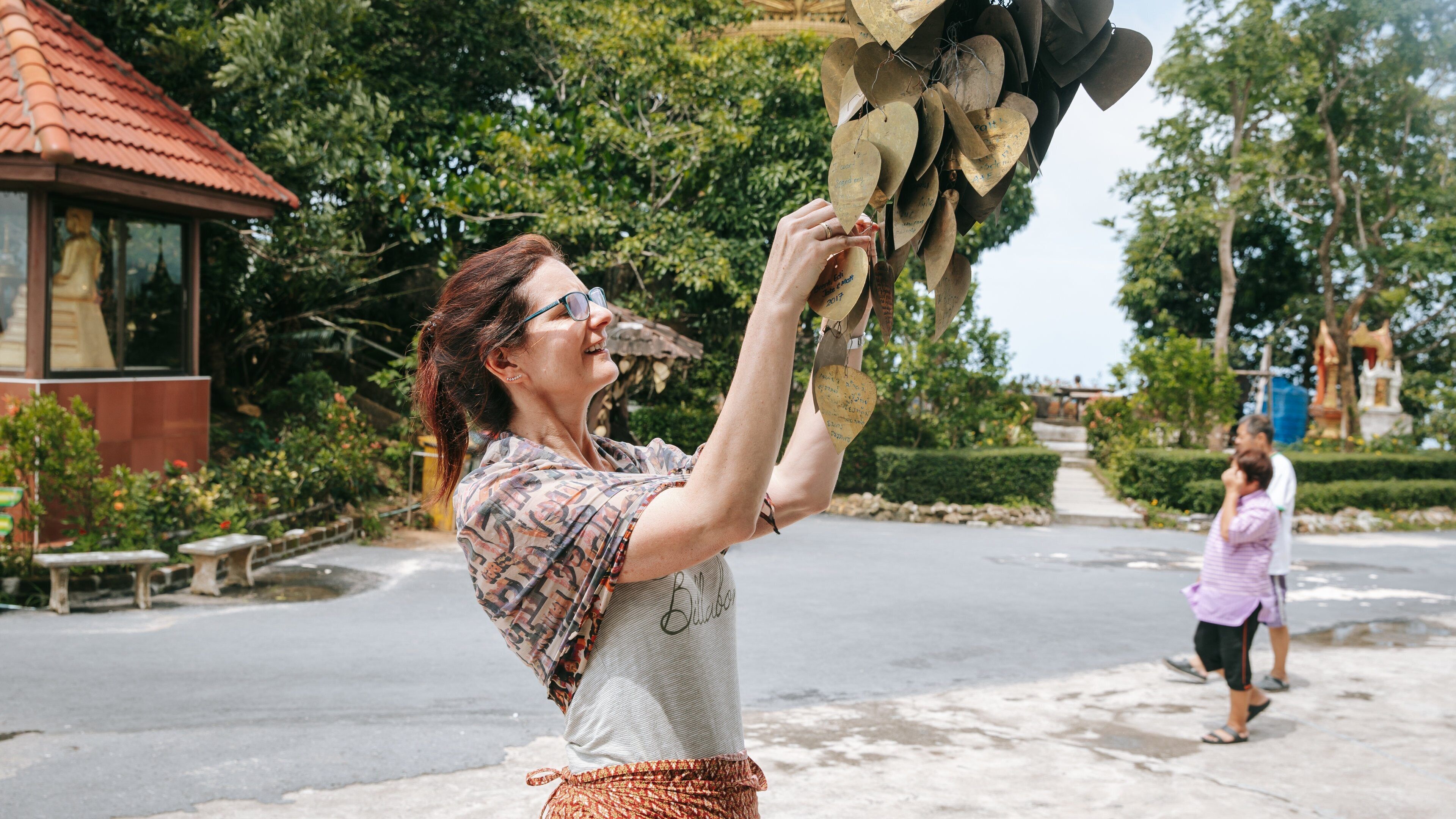 Big Buddha as well as an individual femail