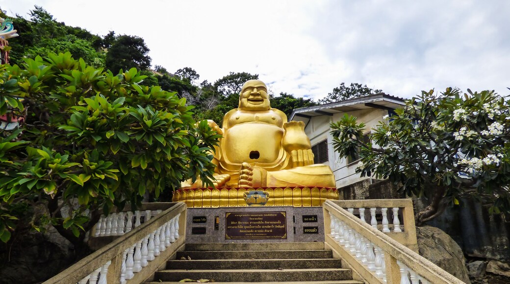Large laughing Buddha statue at Wat Khao Takiap (buddhist temple) - Hua Hin, Thailand