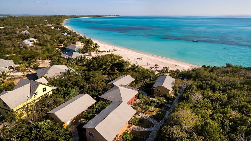 Shannas Cove Cottage Aerial Water View