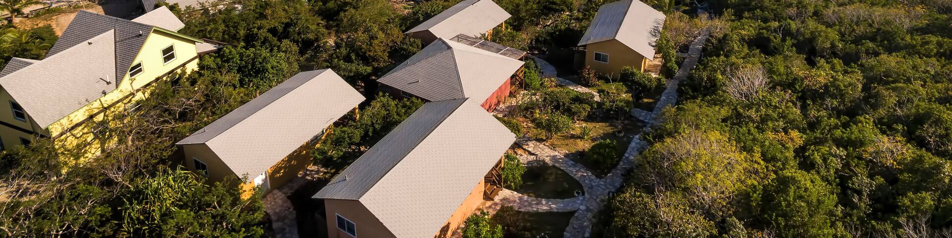 Shannas Cove Cottage Aerial Water View