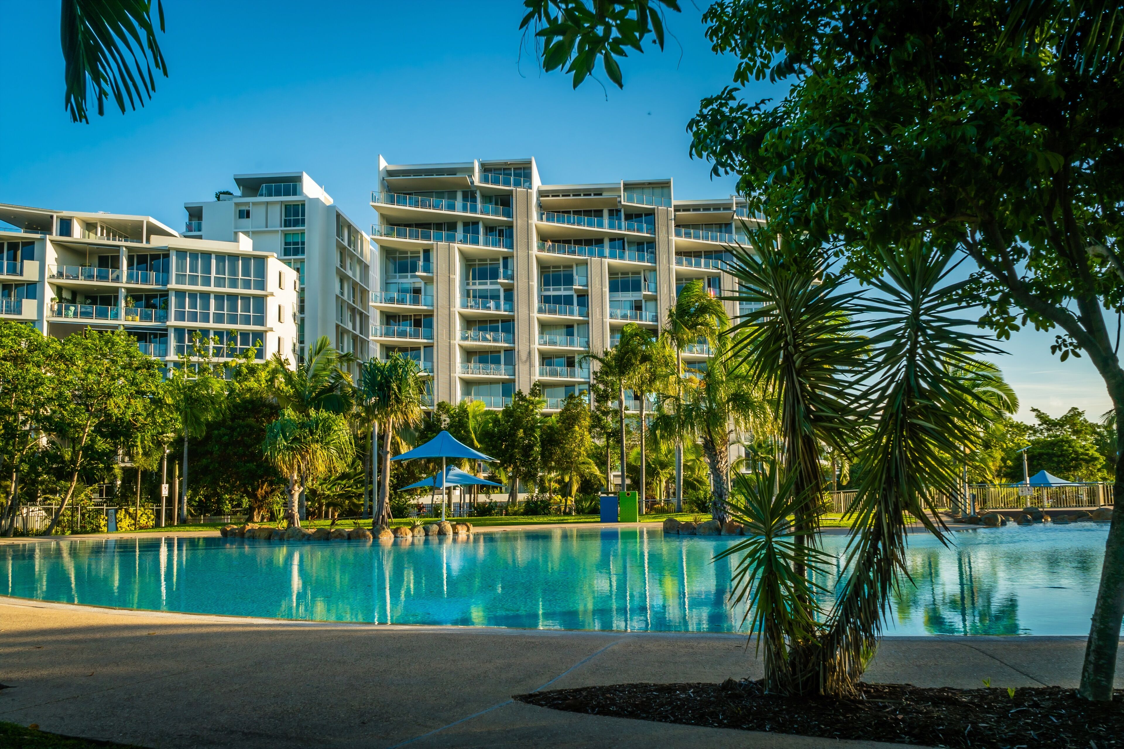 Bluewater lagoon in Mackay, Queensland, Australia, in the summer