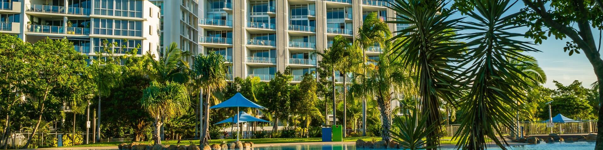 Bluewater lagoon in Mackay, Queensland, Australia, in the summer