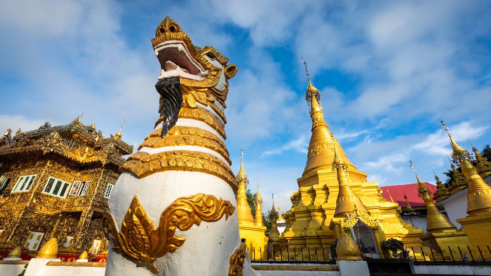 Sculptures of magic animal at Watthai Wattanaram temple, Mae Sot, Tak, Thailand