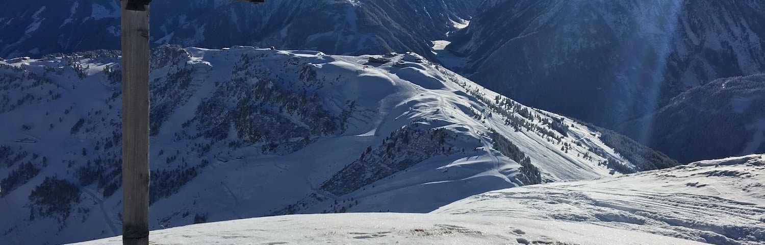 Some amazing sights at the ski resort in #mayrhofen is the cross on the mountain a common theme? Would be great to know! #ski #austria #views #expedia #lifeat expedia