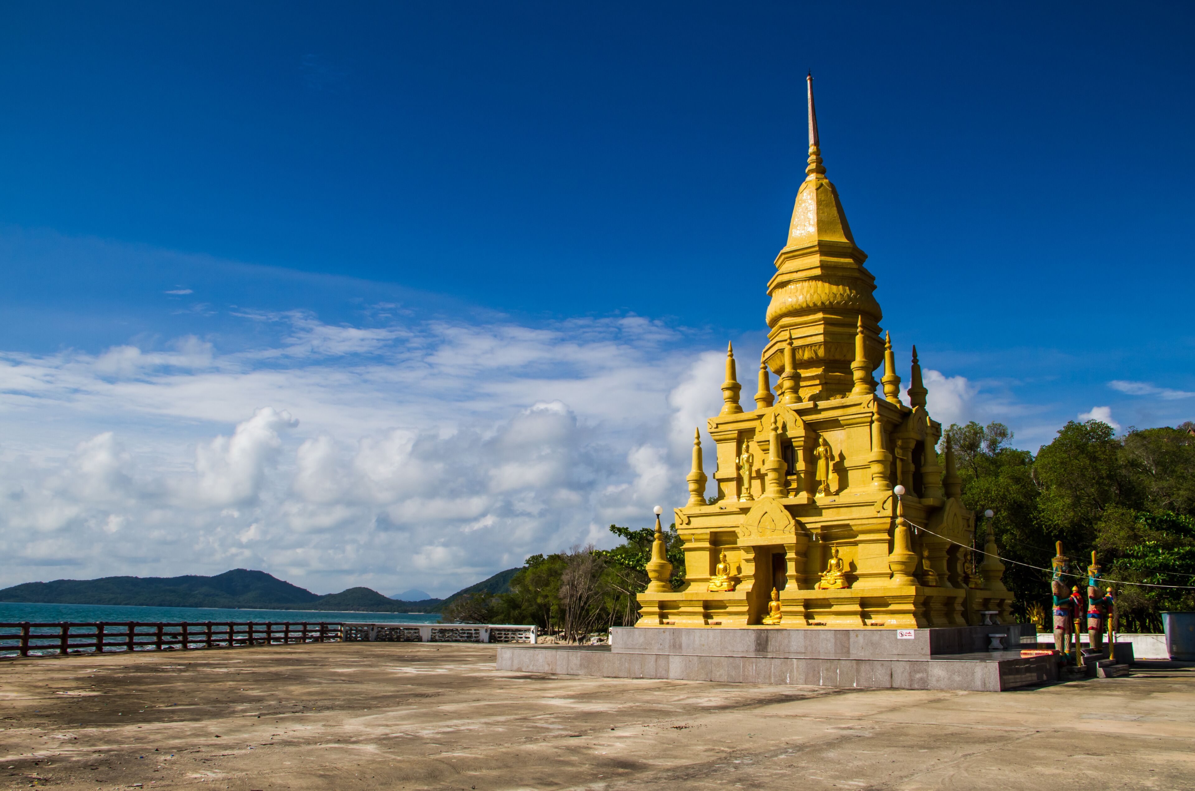Golden pagoda in Samui island.