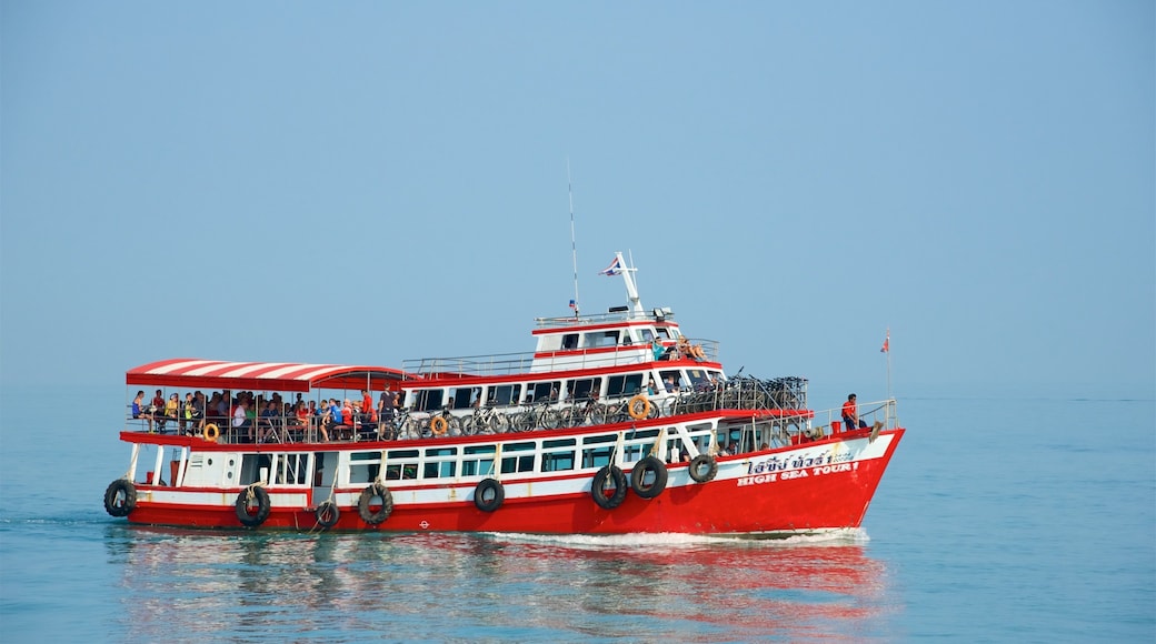 Nathon Pier which includes a bay or harbor and a ferry