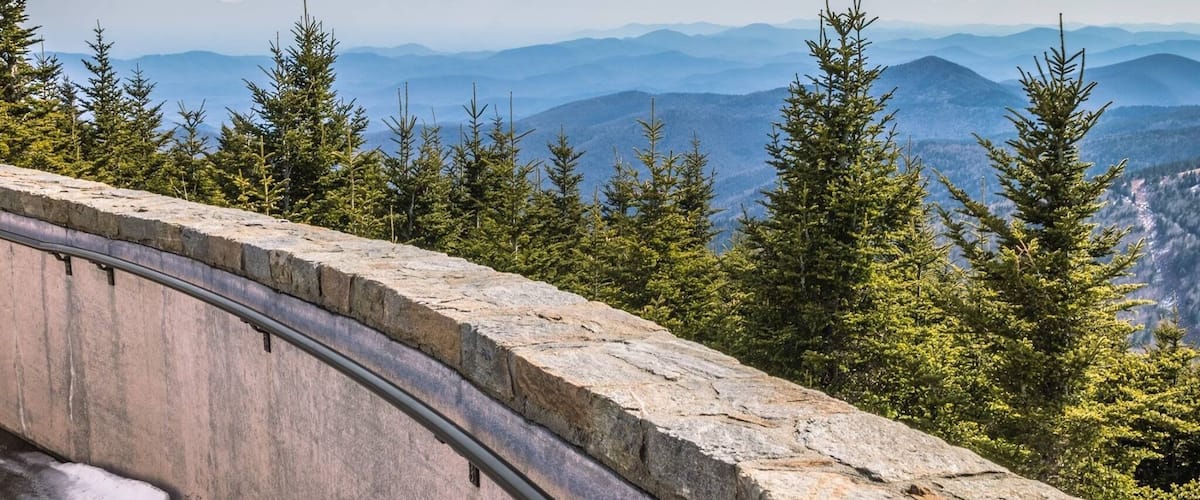 Beautiful day at the highest summit east of the Mississippi River on the Blue Ridge Parkway